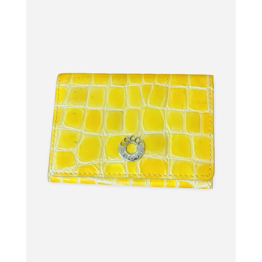 COCCO FIORE Yellow Crocodile leather wallet Men's/Women